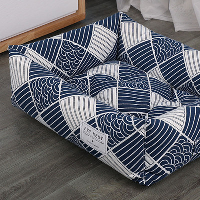 Έγχρωμος καναπές-κρεβάτι τετράγωνο σκυλί Άνετο ζεστό μαξιλάρι σπιτάκι που μπορεί να μετακινηθεί Φωλιά ύπνου γάτας που πλένεται Προμήθειες για κατοικίδια Universal