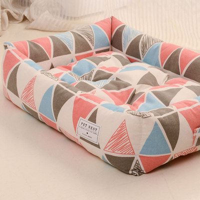 Έγχρωμος καναπές-κρεβάτι τετράγωνο σκυλί Άνετο ζεστό μαξιλάρι σπιτάκι που μπορεί να μετακινηθεί Φωλιά ύπνου γάτας που πλένεται Προμήθειες για κατοικίδια Universal