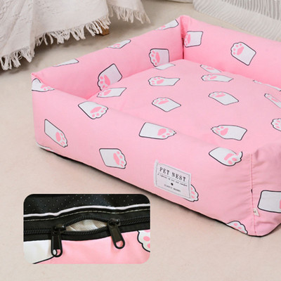 Έγχρωμος καναπές-κρεβάτι τετράγωνο σκυλί Άνετο ζεστό μαξιλάρι σπιτάκι που μπορεί να μετακινηθεί Φωλιά ύπνου γάτας που πλένεται Προμήθειες για κατοικίδια Universal