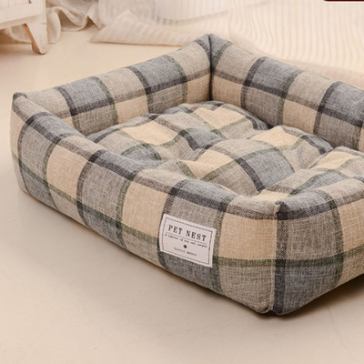 Έγχρωμος καναπές-κρεβάτι τετράγωνο σκυλί Άνετο ζεστό μαξιλάρι σπιτάκι που μπορεί να μετακινηθεί Φωλιά ύπνου γάτας που πλένεται Προμήθειες για κατοικίδια Universal
