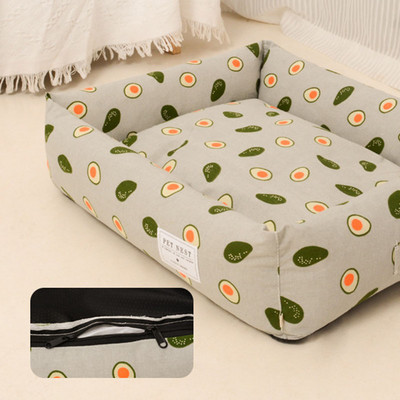 Έγχρωμος καναπές-κρεβάτι τετράγωνο σκυλί Άνετο ζεστό μαξιλάρι σπιτάκι που μπορεί να μετακινηθεί Φωλιά ύπνου γάτας που πλένεται Προμήθειες για κατοικίδια Universal