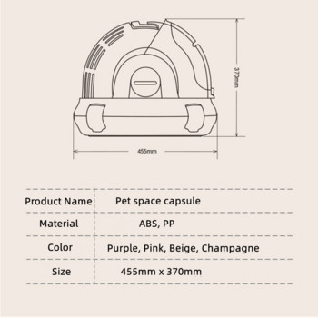 Преносима чанта за превоз на домашни любимци за пътуване Bubble Ръчна чанта за малки кучета и котки Dome Одобрена от авиокомпанията космическа капсула Външна дишаща чанта за домашни любимци