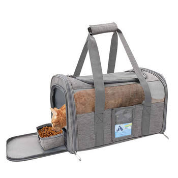 Τσάντες μεταφοράς κατοικίδιων ζώων Τσάντα μεταφοράς με φερμουάρ ασφαλείας που κλειδώνει Φορητό εξωτερικό ταξιδιωτικό αναπνεύσιμο πτυσσόμενο για κατοικίδιο σκύλο τσάντα γάτας