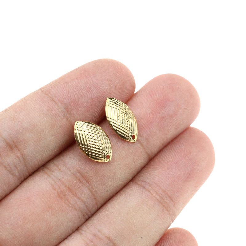 10db/tétel Új rozsdamentes acél levélleletek Stud Fülbevaló Alap tűtartó alkatrészek Fülbevaló barkács ékszerkészítési kellékek