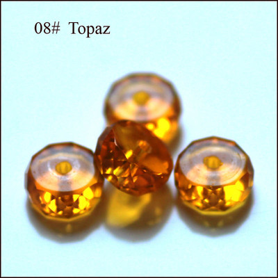 StreBelle AAA 4x8mm gumiabroncs alakú kristály lámpatest üveg laza gyöngyök 50db/tétel ékszerkészítéshez barkács ékszer leletek