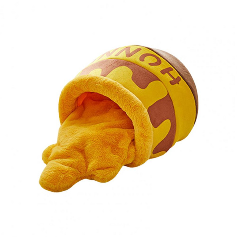 Φωλιά γάτας σε σχήμα γλάστρας μελιού Ημίκλειστο Αποσπώμενο μαξιλάρι που διατηρεί τη θερμοκρασία του χειμώνα, φθινόπωρο, σπιτάκι για σκύλους για ύπνο, κρεβάτι για κατοικίδια