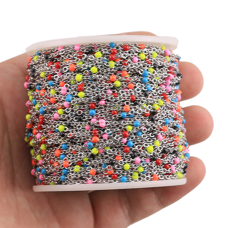 Širina 2 mm 1 m Nehrđajući čelik Mix Zlatni kabel Emajlirani lanac Skupni lanac Ogrlica Diy Nalazi za nakit Veleprodaja Veliko