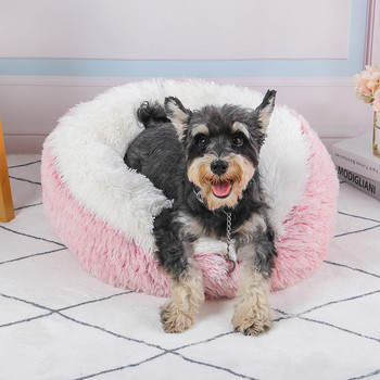 Πατάκι κρεβατιού για σκύλους κατοικίδιων ζώων Fluffy Calming κουβέρτα κρεβατιού για σκύλους Μακριά βελούδινα κρεβάτια για σκύλους γάτας Hondenmand Στρογγυλή ξαπλώστρα Καναπές υπνόσακος Κυνοκομείο