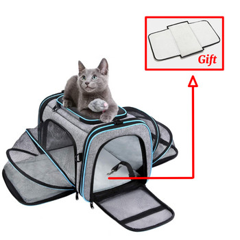 Εγκεκριμένη αεροπορική εταιρεία επεκτάσιμη τσάντα μεταφοράς για γάτα κατοικίδια Πτυσσόμενη μαλακή τσάντα μεταφοράς σκύλου Εξερχόμενη εξωτερική τσάντα ταξιδιού γάτας