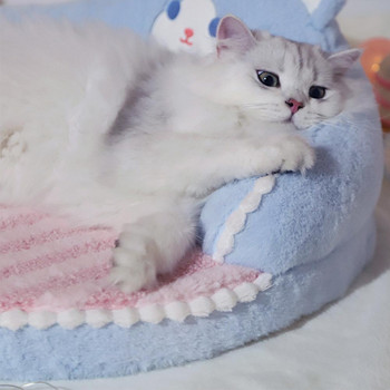 Γάτα Χειμερινά Ζεστά Κρεβάτια Υπνοδωματίου Σούπερ Μεγάλος Χώρος Μαλακό Άνετο Μαξιλάρι με επένδυση Προμήθειες για γατάκια