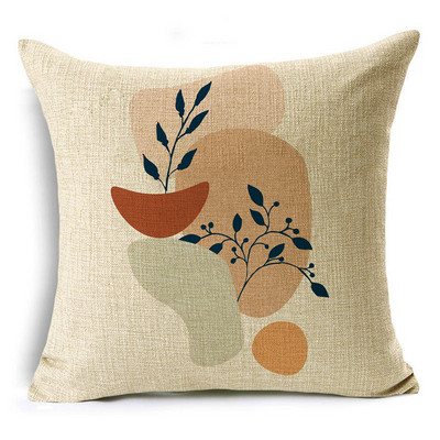WZH Nordic Style Morandi sorozat botanikai minták párnahuzat vászon kanapé dekoratív párnahuzat 40cm/45cm és 50cm