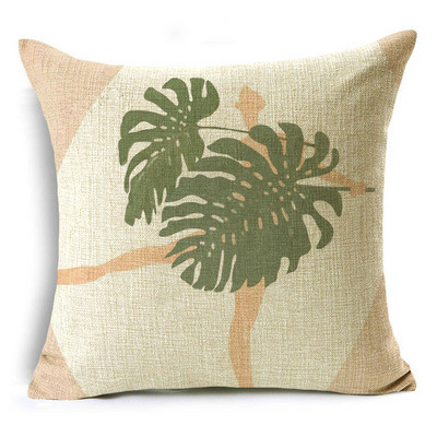 WZH Nordic Style Morandi sorozat botanikai minták párnahuzat vászon kanapé dekoratív párnahuzat 40cm/45cm és 50cm