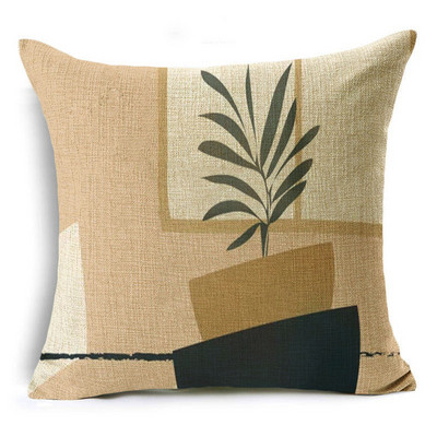 WZH Nordic Style Morandi sorozat botanikai minták párnahuzat vászon kanapé dekoratív párnahuzat 40cm/45cm és 50cm