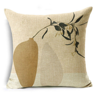 WZH Nordic Style Morandi sorozat botanikai minták párnahuzat vászon kanapé dekoratív párnahuzat 40cm/45cm és 50cm