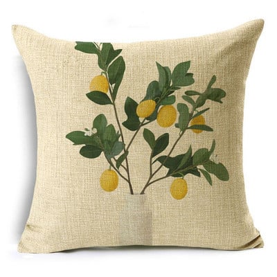 WZH Nordic Style Morandi sorozat botanikai minták párnahuzat vászon kanapé dekoratív párnahuzat 40cm/45cm és 50cm