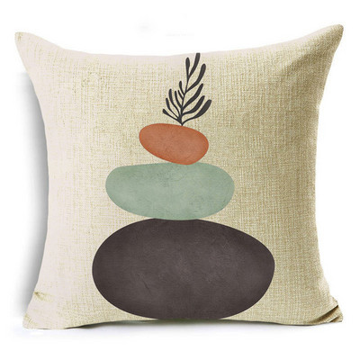 WZH Nordic Style Morandi sorozat botanikai minták párnahuzat vászon kanapé dekoratív párnahuzat 40cm/45cm és 50cm