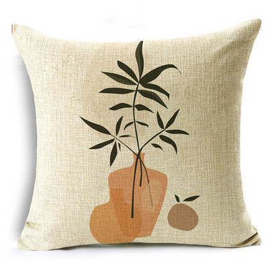 WZH Nordic Style Morandi sorozat botanikai minták párnahuzat vászon kanapé dekoratív párnahuzat 40cm/45cm és 50cm