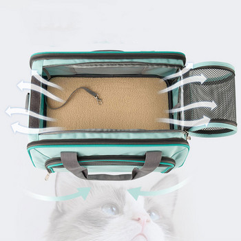 Τσάντα μεταφοράς κατοικίδιων ζώων Αναπνεύσιμη πτυσσόμενη γάτα τσάντα ώμου ταξιδιού σε εξωτερικό χώρο Σκύλοι Γάτες Φορητή τσάντα χειρός Μεταφορά κατοικίδιων προμήθειες μεταφοράς