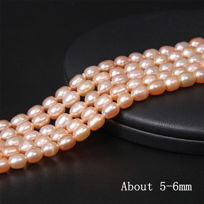 Mărgele de perle negre naturale AA de 3-3,8 mm. Mărgele de perle ovale de apă dulce, luciu bun, pentru realizarea de bijuterii, accesorii pentru brățări, 14 inchi.