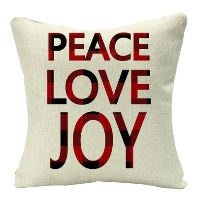 Lininis raudonas škotiškas languotas kalėdinių pagalvėlių dėklas Elnių medžiai Snaigės Spausdinti Kalėdinės dekoratyvinės pagalvės sofos sofos lovai