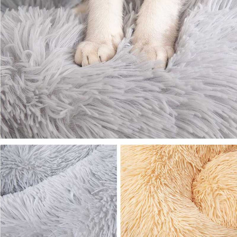 Apaļš suns kaķis lēta gulta, silta plīša spilvena mājdzīvnieku atpūtas ligzda matracis, mocītis Veikals piegādātāji XL liela izmēra