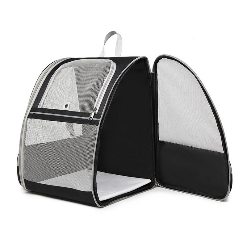 Rucsac de transport pentru animale de companie, pliabil, respirabil, pentru călătorie, cu capacitate în aer liber, geantă de umăr, câini, pisici, geantă portabilă de transport.