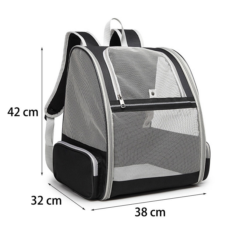 Rucsac de transport pentru animale de companie, pliabil, respirabil, pentru călătorie, cu capacitate în aer liber, geantă de umăr, câini, pisici, geantă portabilă de transport.