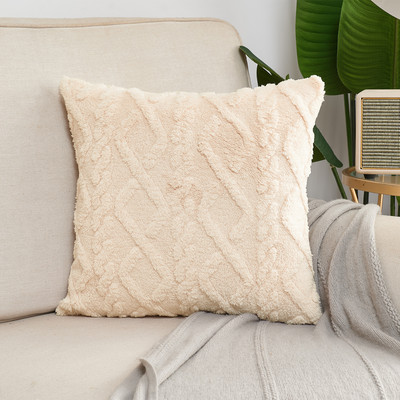 Nordic Housse De Coussin plüss lakberendezési díszpárnahuzat négyzet alakú puha párnák kanapéhoz nappali bolyhos párnahuzat