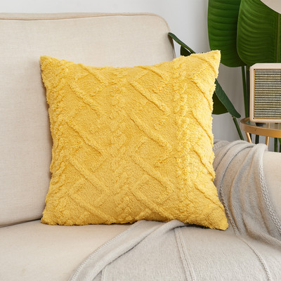 Nordic Housse De Coussin plüss lakberendezési díszpárnahuzat négyzet alakú puha párnák kanapéhoz nappali bolyhos párnahuzat