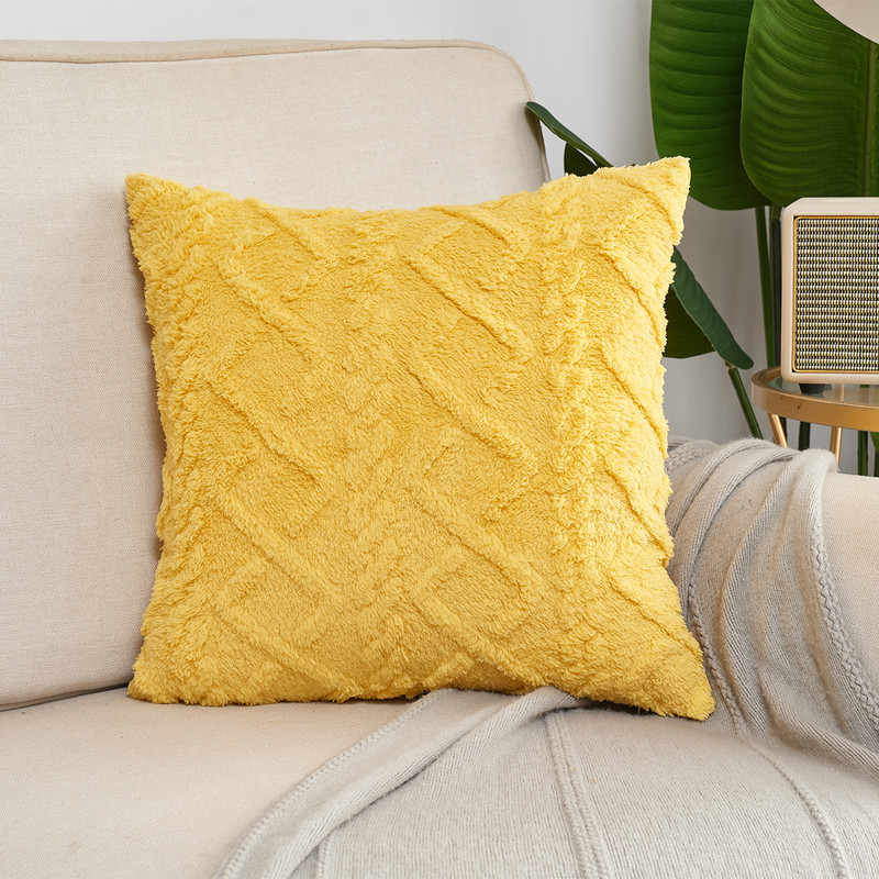 Nordic Housse De Coussin plüss lakberendezési díszpárnahuzat négyzet alakú puha párnák kanapéhoz nappali bolyhos párnahuzat