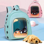 Caurspīdīgs mājdzīvnieku pārvadātājs mugursoma elpojošs kaķu ceļojumu kapsulas būris āra plecu soma suņu kaķu pārnēsājami mājdzīvnieku piederumi