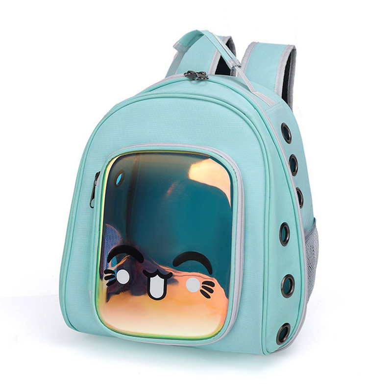 Caurspīdīgs mājdzīvnieku pārvadātājs mugursoma elpojošs kaķu ceļojumu kapsulas būris āra plecu soma suņu kaķu pārnēsājami mājdzīvnieku piederumi