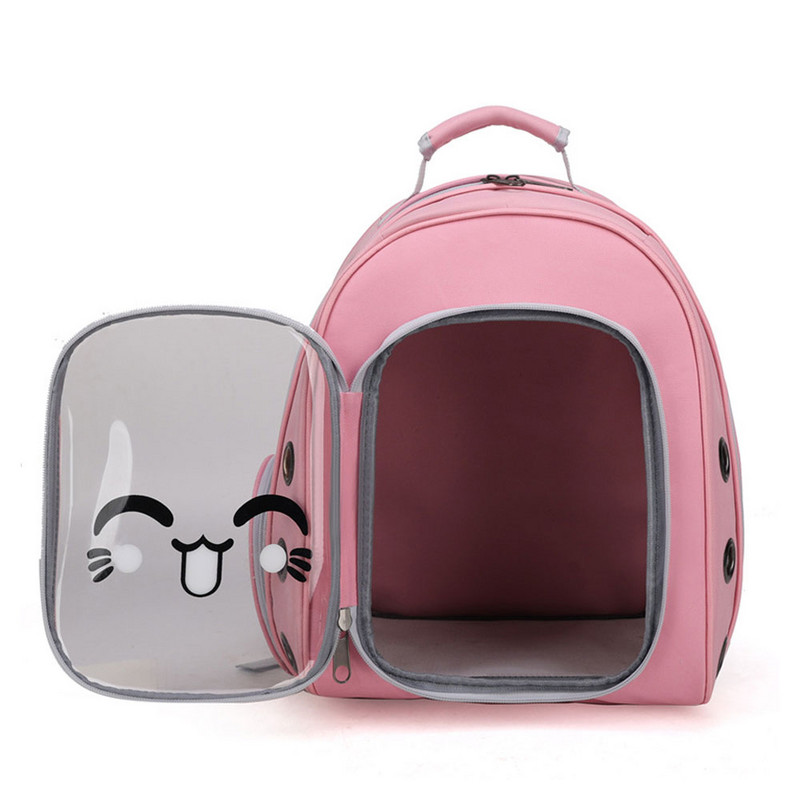 Caurspīdīgs mājdzīvnieku pārvadātājs mugursoma elpojošs kaķu ceļojumu kapsulas būris āra plecu soma suņu kaķu pārnēsājami mājdzīvnieku piederumi