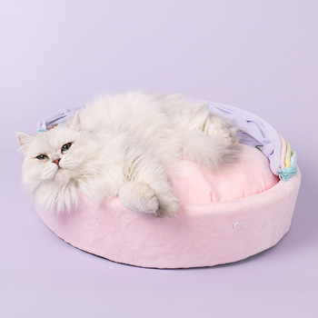 Τέσσερις εποχές Rainbow απλό κρεβάτι σκύλου Fluffy Pet Kennel απορροφητικό μαξιλάρι γάτας Ζεστό μαλακό καναπέ για χαλάκια ύπνου Προμήθειες
