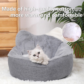 Hot Sell Σπίτι για γάτες βελούδινο καλάθι για κατοικίδια Χειμερινό ζεστό αυτί Μαξιλάρι γάτας Άνετη φωλιά υπνόσακου γάτας για ρείθρο γατών που πλένονται κρεβάτια για κατοικίδια