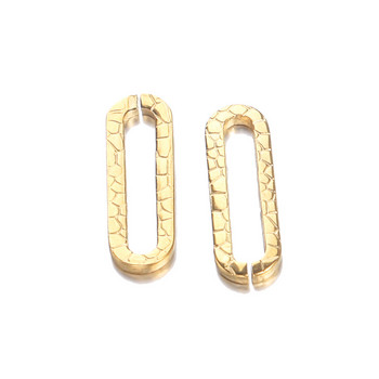 20 τεμ. Χρυσό ανοξείδωτο ατσάλι οβάλ γούρια με ανάγλυφο σκουλαρίκια Ευρήματα DIY Κοσμήματα Κατασκευή Χειροποίητα Αξεσουάρ Σύνδεσμοι βραχιολιών