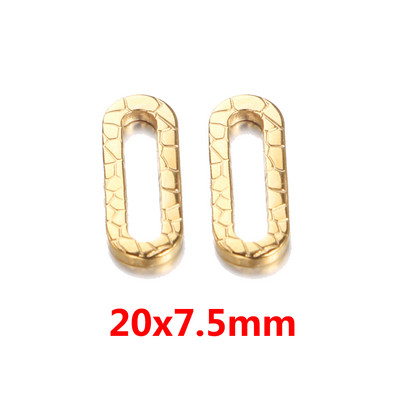 20 τεμ. Χρυσό ανοξείδωτο ατσάλι οβάλ γούρια με ανάγλυφο σκουλαρίκια Ευρήματα DIY Κοσμήματα Κατασκευή Χειροποίητα Αξεσουάρ Σύνδεσμοι βραχιολιών