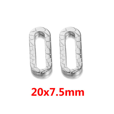 20 τεμ. Χρυσό ανοξείδωτο ατσάλι οβάλ γούρια με ανάγλυφο σκουλαρίκια Ευρήματα DIY Κοσμήματα Κατασκευή Χειροποίητα Αξεσουάρ Σύνδεσμοι βραχιολιών