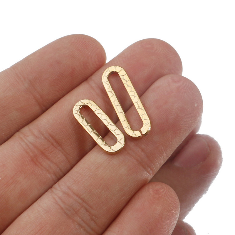 20 τεμ. Χρυσό ανοξείδωτο ατσάλι οβάλ γούρια με ανάγλυφο σκουλαρίκια Ευρήματα DIY Κοσμήματα Κατασκευή Χειροποίητα Αξεσουάρ Σύνδεσμοι βραχιολιών