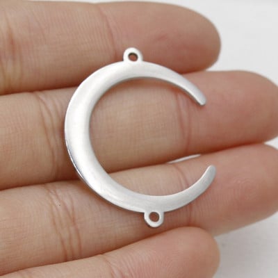 Aiovlo 5 бр./лот Гривна с полумесец от неръждаема стомана Конектори Колие Талисмани Висулка Направи си сам обеца Изработка на бижута Ръчно изработени