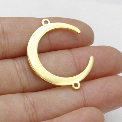 Aiovlo 5 бр./лот Гривна с полумесец от неръждаема стомана Конектори Колие Талисмани Висулка Направи си сам обеца Изработка на бижута Ръчно изработени