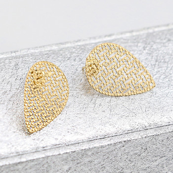 Σκουλαρίκια από ανοξείδωτο ατσάλι 10 τμχ Αξεσουάρ κατασκευής Επιχρυσωμένα σκουλαρίκια κούφια σταγόνας Βάση σύνδεσμοι για DIY σκουλαρίκι μόδας