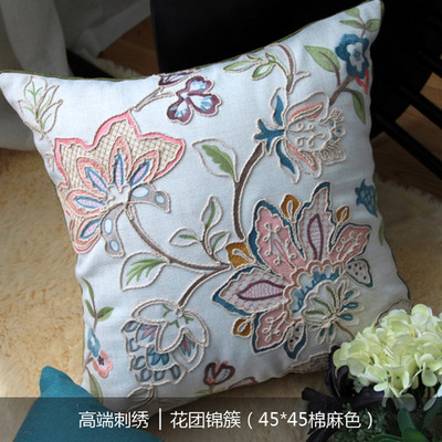 45x45 cm pagalvėlės medvilninės lininės gėlės siuvinėjimo pagalvės užvalkalas sofos automobilio pagalvėlė su pagrindiniu namų dekoru svetainei