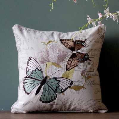 45x45 cm pagalvėlės medvilninės lininės gėlės siuvinėjimo pagalvės užvalkalas sofos automobilio pagalvėlė su pagrindiniu namų dekoru svetainei