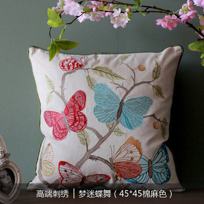 45x45 cm pagalvėlės medvilninės lininės gėlės siuvinėjimo pagalvės užvalkalas sofos automobilio pagalvėlė su pagrindiniu namų dekoru svetainei