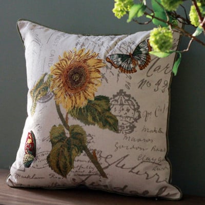 45x45 cm pagalvėlės medvilninės lininės gėlės siuvinėjimo pagalvės užvalkalas sofos automobilio pagalvėlė su pagrindiniu namų dekoru svetainei