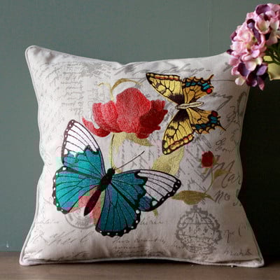 45x45 cm pagalvėlės medvilninės lininės gėlės siuvinėjimo pagalvės užvalkalas sofos automobilio pagalvėlė su pagrindiniu namų dekoru svetainei