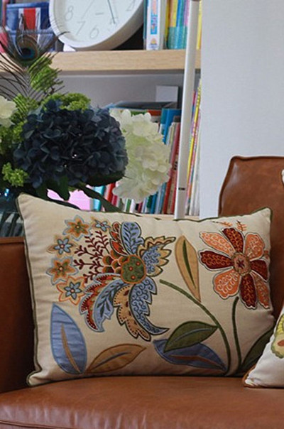 45x45 cm pagalvėlės medvilninės lininės gėlės siuvinėjimo pagalvės užvalkalas sofos automobilio pagalvėlė su pagrindiniu namų dekoru svetainei