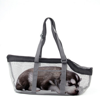 Преносима чанта за носене Мрежеста дишаща ръчна чанта за домашни любимци Палатка за пътуване Чанти за носене на открито за малки домашни любимци Котка Куче Чанта за рамо