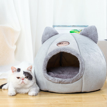 Νέα άνεση βαθύ ύπνου στο χειμωνιάτικο κρεβάτι γάτας μικρό χαλάκι καλάθι μικρό σκύλο σπίτι προϊόντα κατοικίδια σκηνή άνετα κρεβάτια σπηλιάς Εσωτερικό cama gato